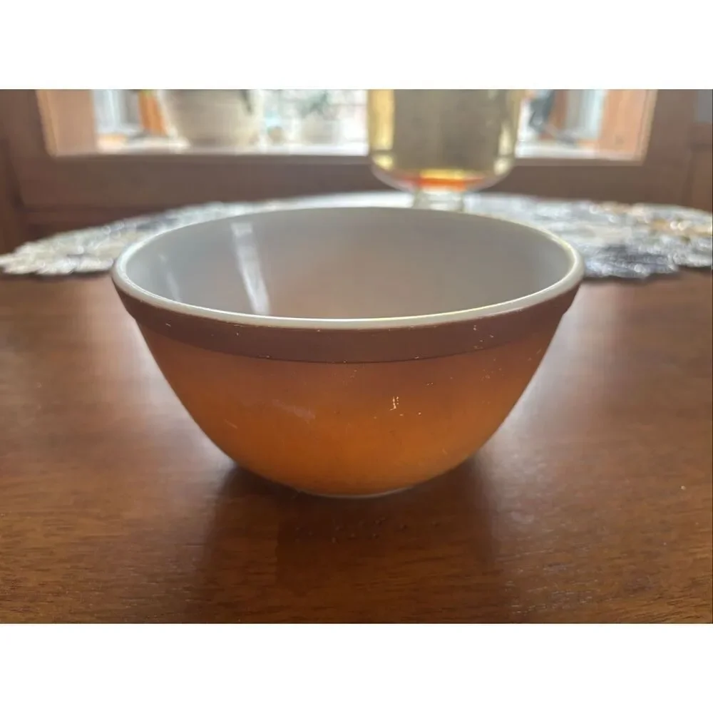 Vintage Pyrex Old Orchard Brown Nesting Bowl